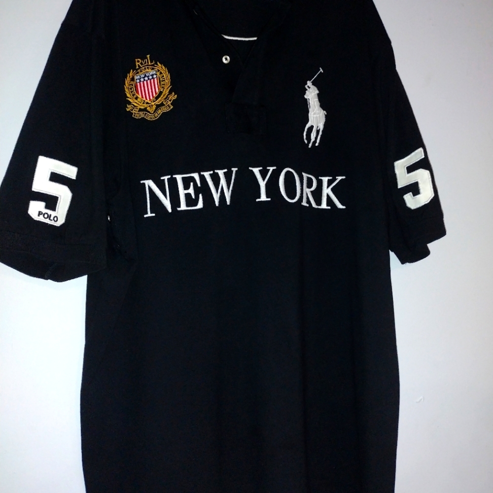 Ralph Lauren Polo Black Classic Short Sleeve Sports Shirt pre-owned